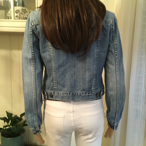 NWOT A & E  LIGHT BLUE STRIPED DETAIL DENIM - Picture 7 of 12